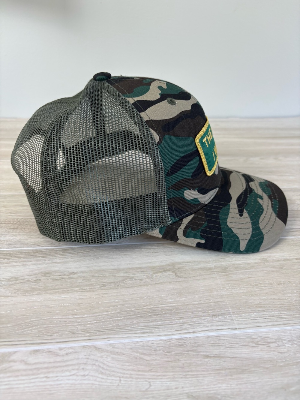 KBETHOS Olive Green Mesh Trucker Hat Adjustable Like New Snapback Americana Chic - Picture 4 of 6